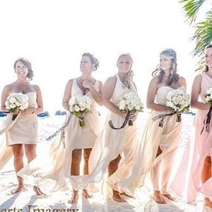 Christina Wu bridesmaid dress, Latte